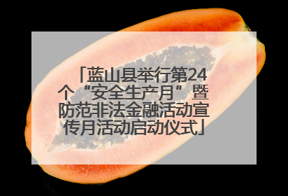 蓝山县举行第24个“安全生产月”暨防范非法金融活动宣传月活动启动仪式