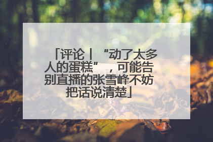 评论丨“动了太多人的蛋糕”，可能告别直播的张雪峰不妨把话说清楚