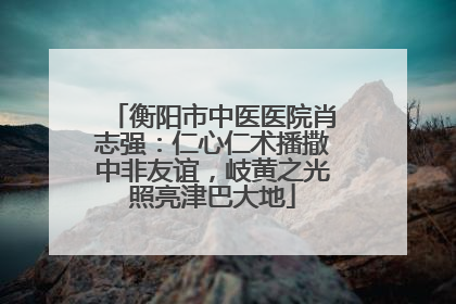 衡阳市中医医院肖志强：仁心仁术播撒中非友谊，岐黄之光照亮津巴大地
