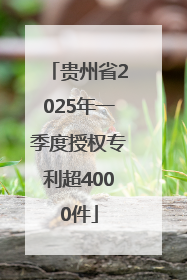 贵州省2025年一季度授权专利超4000件