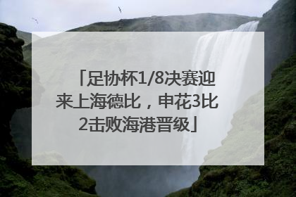足协杯1/8决赛迎来上海德比，申花3比2击败海港晋级