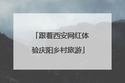 跟着西安网红体验庆阳乡村旅游