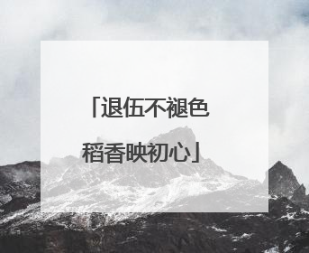 退伍不褪色 稻香映初心
