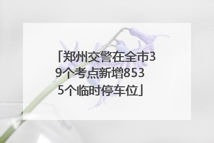 郑州交警在全市39个考点新增8535个临时停车位