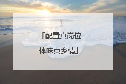 配置真岗位 体味真乡情