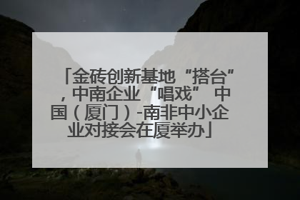 金砖创新基地“搭台”，中南企业“唱戏” 中国（厦门）-南非中小企业对接会在厦举办