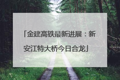 金建高铁最新进展：新安江特大桥今日合龙