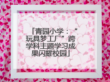 青园小学：“玩具梦工厂”跨学科主题学习成果闪耀校园