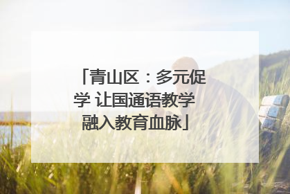 青山区：多元促学 让国通语教学融入教育血脉