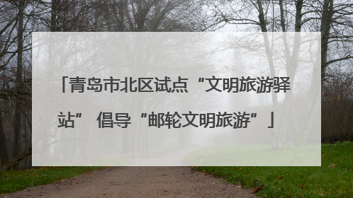 青岛市北区试点“文明旅游驿站” 倡导“邮轮文明旅游”