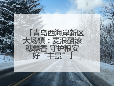 青岛西海岸新区大场镇：麦浪翻滚穗飘香 守护粮安好“丰景”