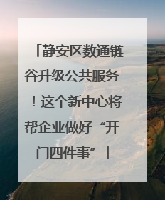 静安区数通链谷升级公共服务！这个新中心将帮企业做好“开门四件事”