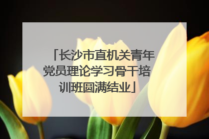 长沙市直机关青年党员理论学习骨干培训班圆满结业