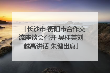 长沙市·衡阳市合作交流座谈会召开 吴桂英刘越高讲话 朱健出席