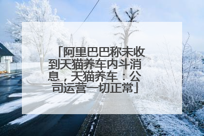 阿里巴巴称未收到天猫养车内斗消息，天猫养车：公司运营一切正常