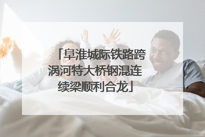 阜淮城际铁路跨涡河特大桥钢混连续梁顺利合龙