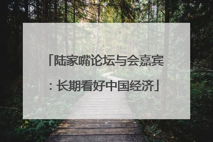 陆家嘴论坛与会嘉宾：长期看好中国经济