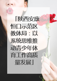 陕西安康恒口示范区教体局：以系统思维推动青少年体育工作高质量发展