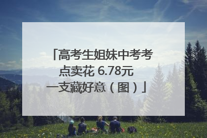 高考生姐妹中考考点卖花 6.78元一支藏好意（图）