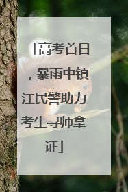 高考首日，暴雨中镇江民警助力考生寻师拿证