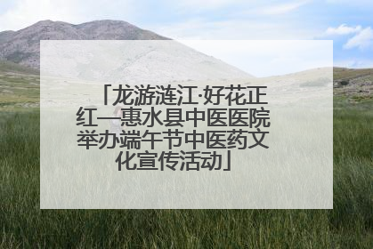 龙游涟江·好花正红—惠水县中医医院举办端午节中医药文化宣传活动