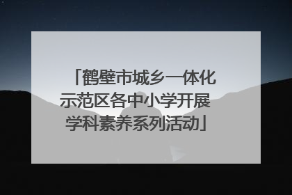 鹤壁市城乡一体化示范区各中小学开展学科素养系列活动