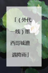 （外代一线）墨西哥城遭遇降雨