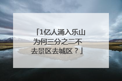 1亿人涌入乐山 为何三分之二不去景区去城区？