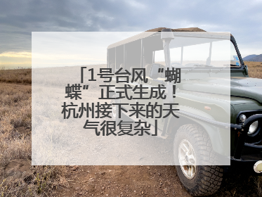 1号台风“蝴蝶”正式生成！杭州接下来的天气很复杂