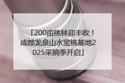 200亩桃林迎丰收！成都龙泉山水蜜桃基地2025采摘季开启