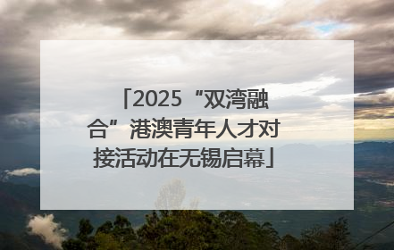 2025“双湾融合”港澳青年人才对接活动在无锡启幕