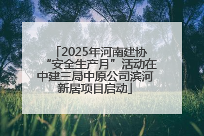 2025年河南建协“安全生产月”活动在中建三局中原公司滨河新居项目启动