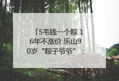 5毛钱一个粽 16年不涨价 乐山90岁“粽子爷爷”：方便年轻人吃口热乎早饭｜封面头条