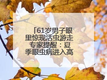 61岁男子眼里惊现活虫游走 专家提醒：夏季眼虫病进入高发期注意防护