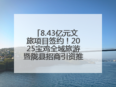 8.43亿元文旅项目签约！2025宝鸡全域旅游暨陇县招商引资推介会在西安举办