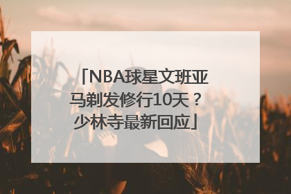 NBA球星文班亚马剃发修行10天？少林寺最新回应